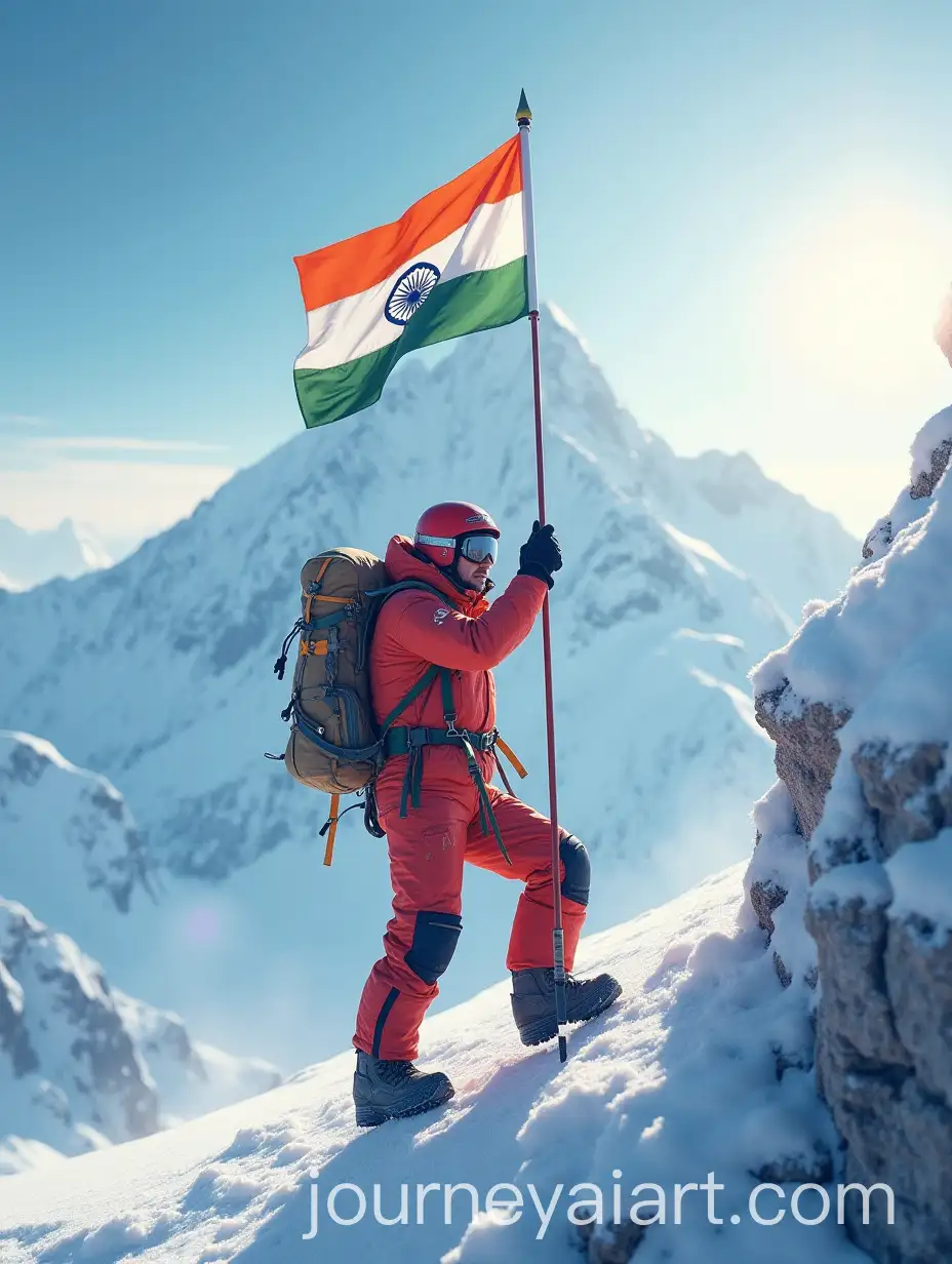 Elon-Musk-Climbing-Mount-Everest-with-Indian-Flag