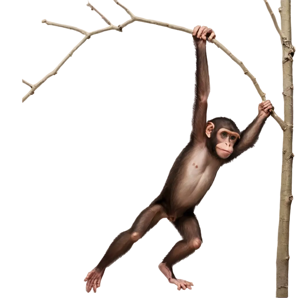 Monkey-Hanging-on-a-Vine-PNG-Image-HighQuality-Transparent-Format-for-Versatile-Use