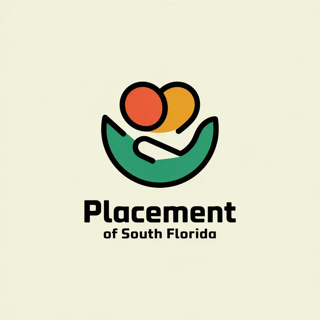 LOGO Design For Placement of South Florida Warm Colors Modern Style with Symbol of Care