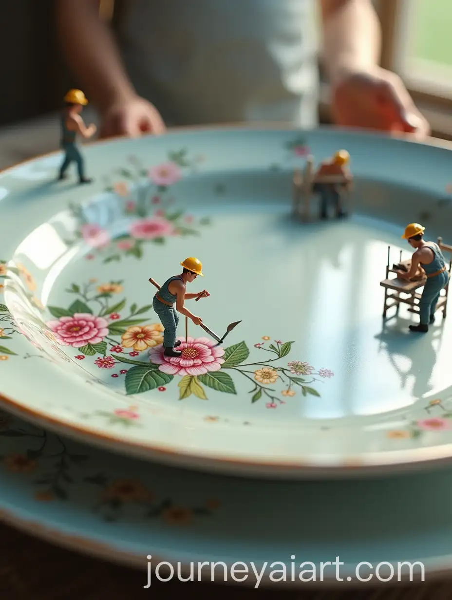 Tiny-Workers-Painting-a-Giant-Porcelain-Plate-in-UltraRealistic-Macro-Photography