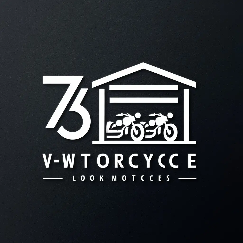 LOGO-Design-for-Garage-73-Minimalistic-VTwin-Symbol-on-Clear-Background