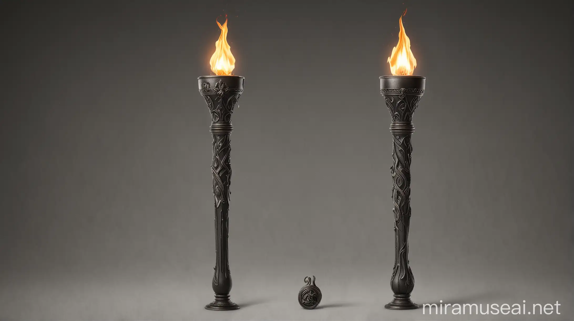 Elegant Modern Torch Symbolizing Knowledge and Guidance