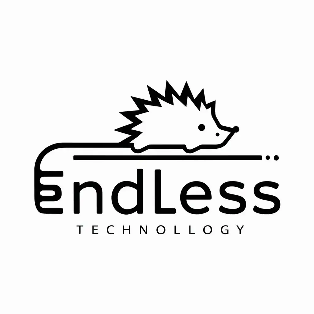 LOGO-Design-For-Endless-Minimalistic-Hedgehog-Symbol-for-Technology-Industry