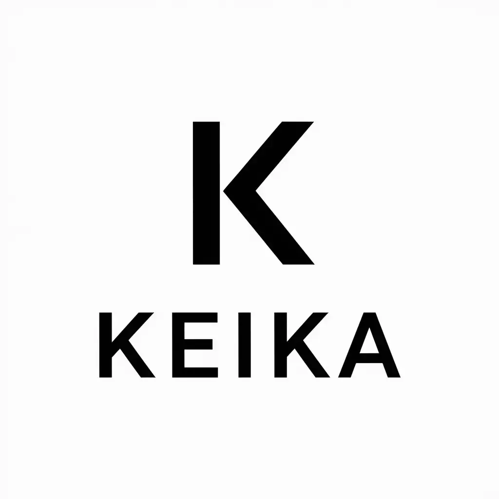 a vector logo design,with the text "KeiKa", main symbol:K,Moderate,be used in Others industry,clear background