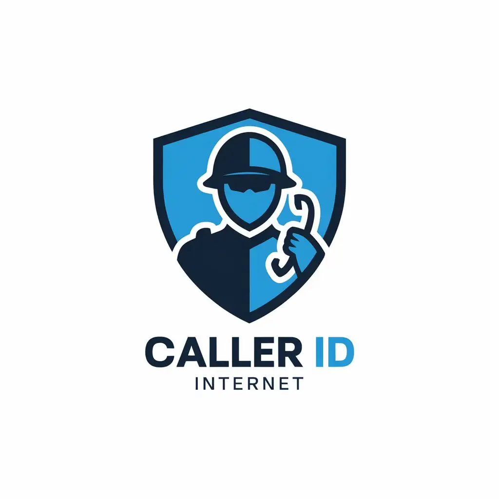 a vector logo design,with the text "Caller id", main symbol:shield,guard,caller,Moderate,be used in Internet industry,clear background