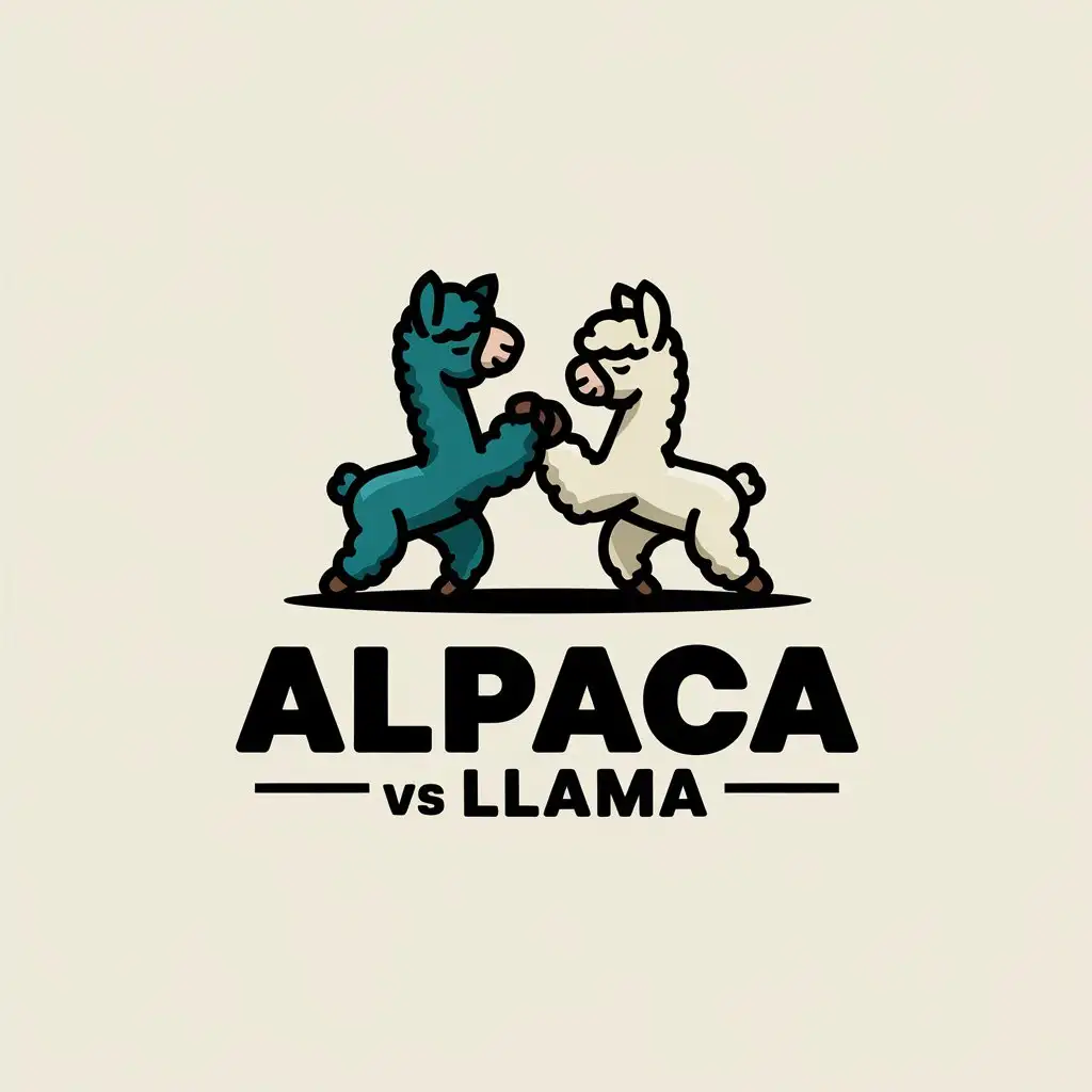 LOGO-Design-for-Alpaca-vs-Llama-Vector-Logo-with-Technology-Theme