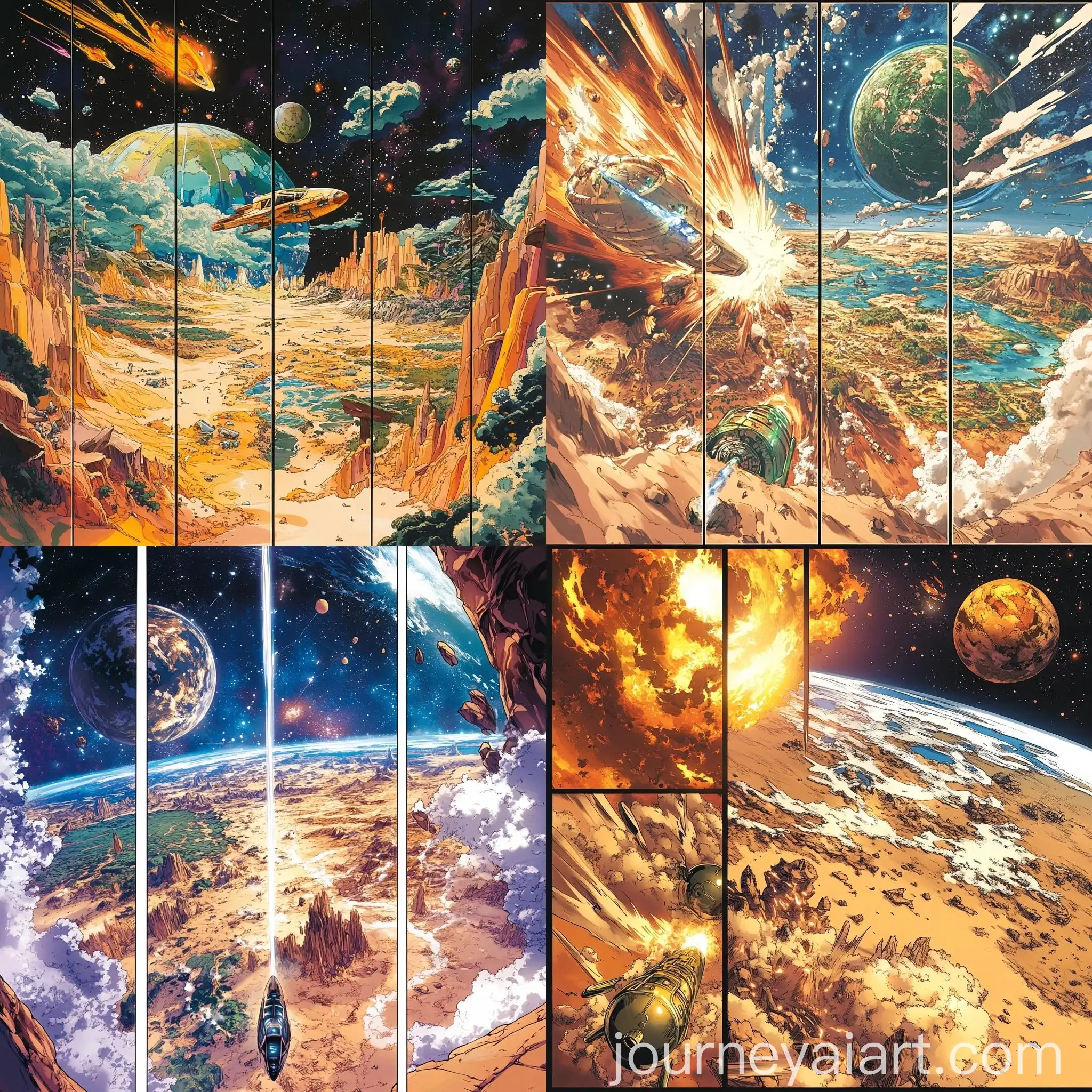 Saiyan-Girls-Pod-Spaceship-Crash-on-Desert-Planet-Manga-Panel