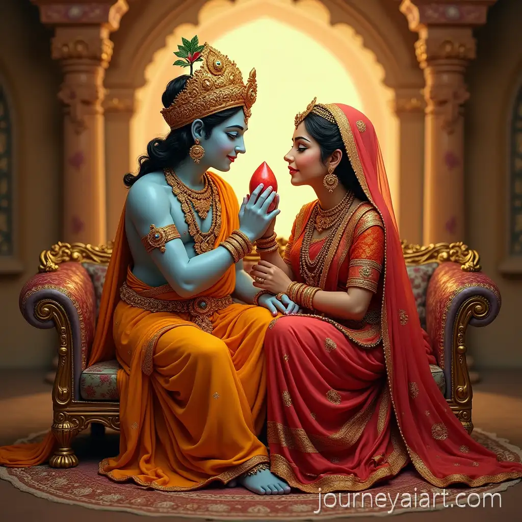 Divine-Radha-and-Krishna-in-Traditional-Indian-Temple-Garden