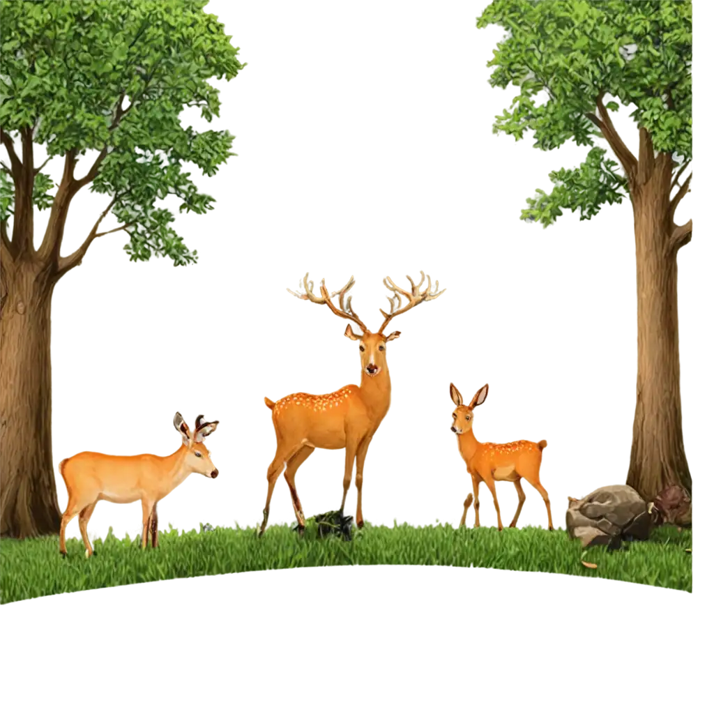 Forest-with-Animals-PNG-Image-A-HighQuality-Versatile-Visual-for-NatureThemed-Projects