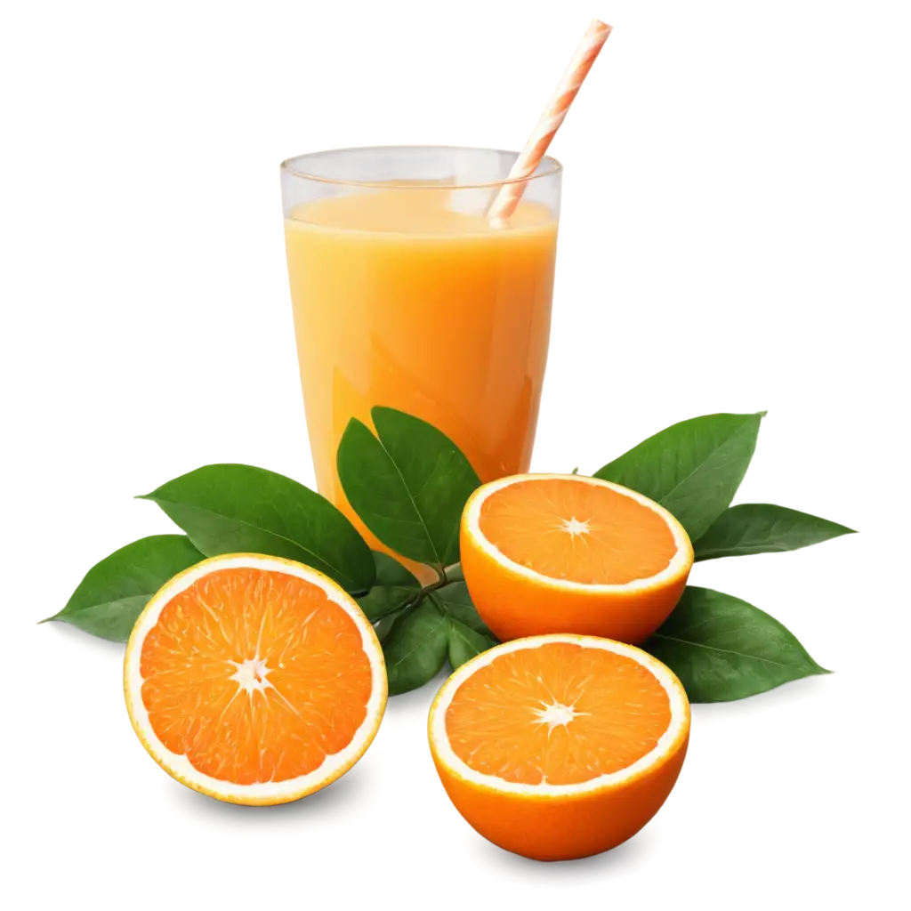 Refreshing-Chilled-Orange-Juice-PNG-Image-Sliced-Oranges-on-the-Side