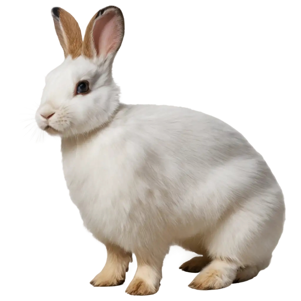 Large-White-and-Brown-Rabbit-PNG-Image-for-Clear-and-Versatile-Use