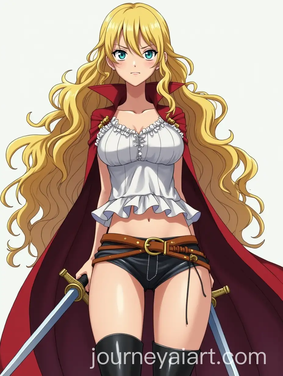 Blonde-Warrior-Woman-with-Tattoo-and-Twin-Swords-in-Fantasy-Outfit