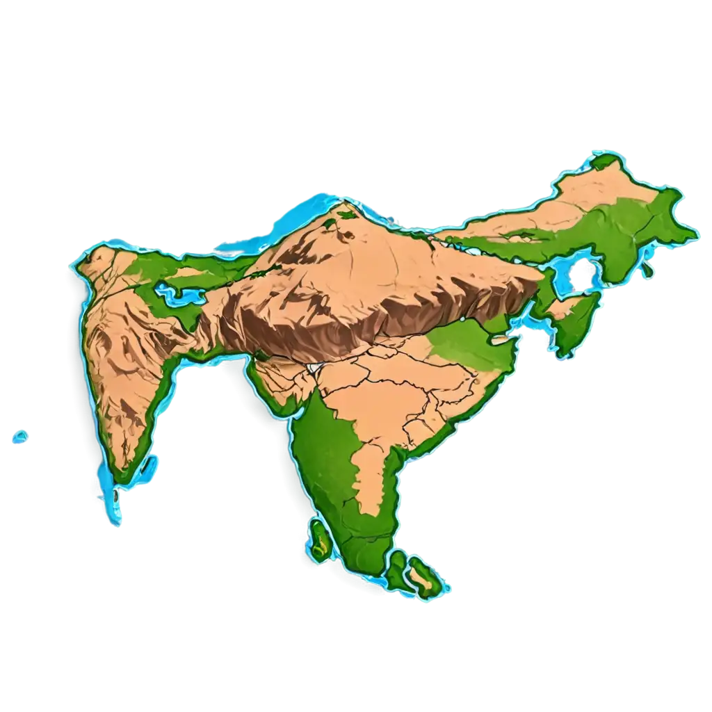 3d india map png