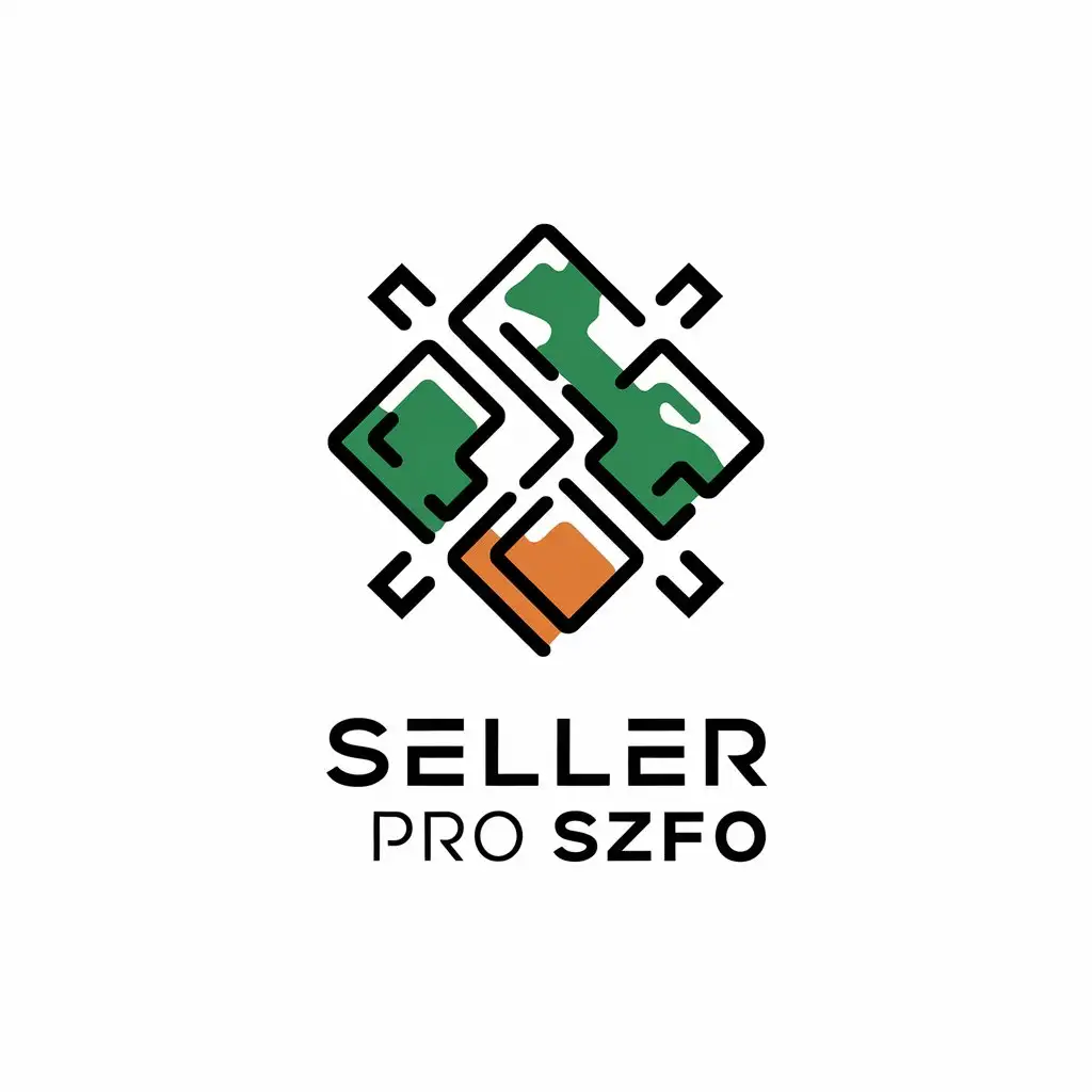 LOGO Design for Seller Pro SZFO Vector Design Featuring Map Diamond Cross Line for Retail Industry