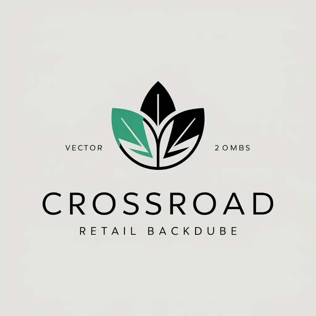 LOGO-Design-For-Crossroad-Minimalistic-Vector-Design-with-Salad-Leafs-for-Retail-Industry