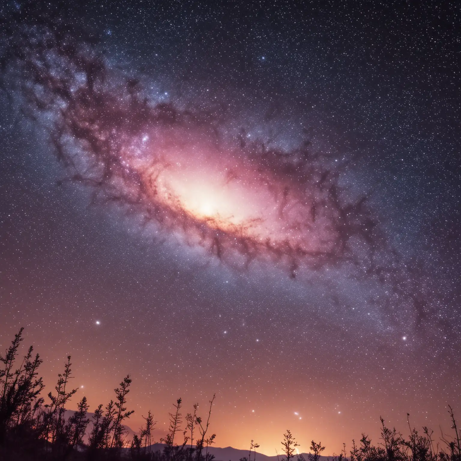 Starry-Night-Sky-Over-Silhouetted-Mountains