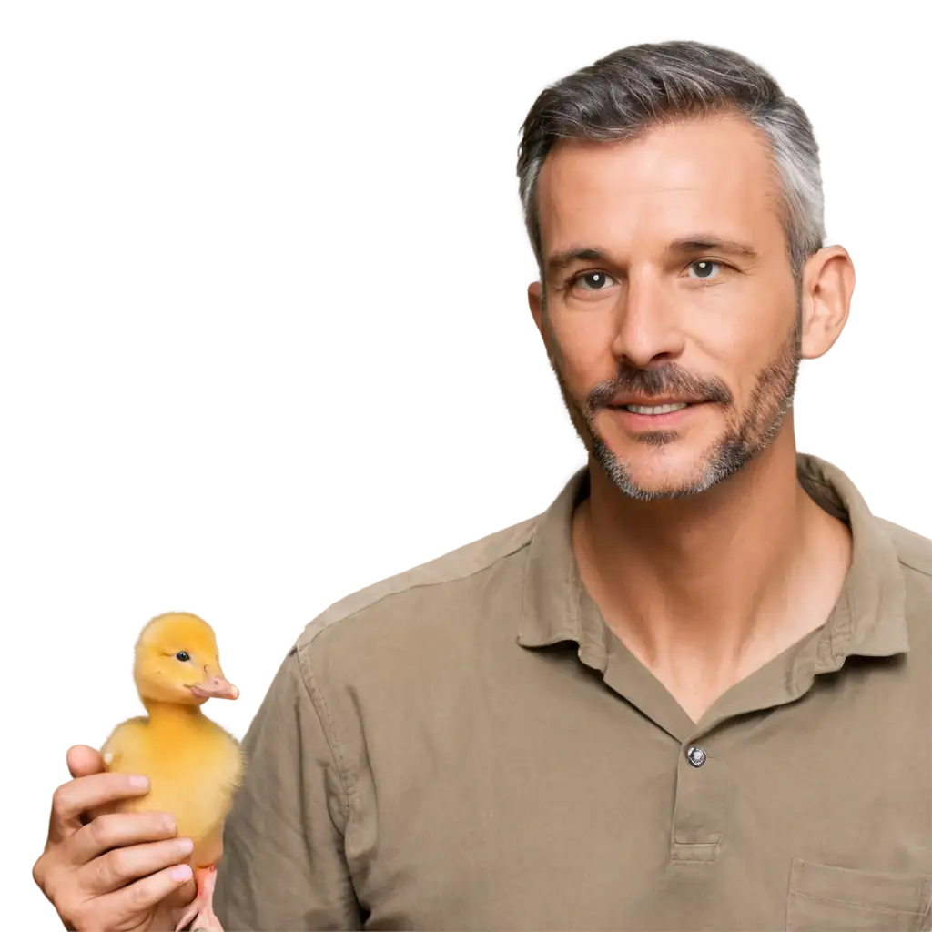 HighQuality-PNG-Image-Duckling-Talking-with-Man