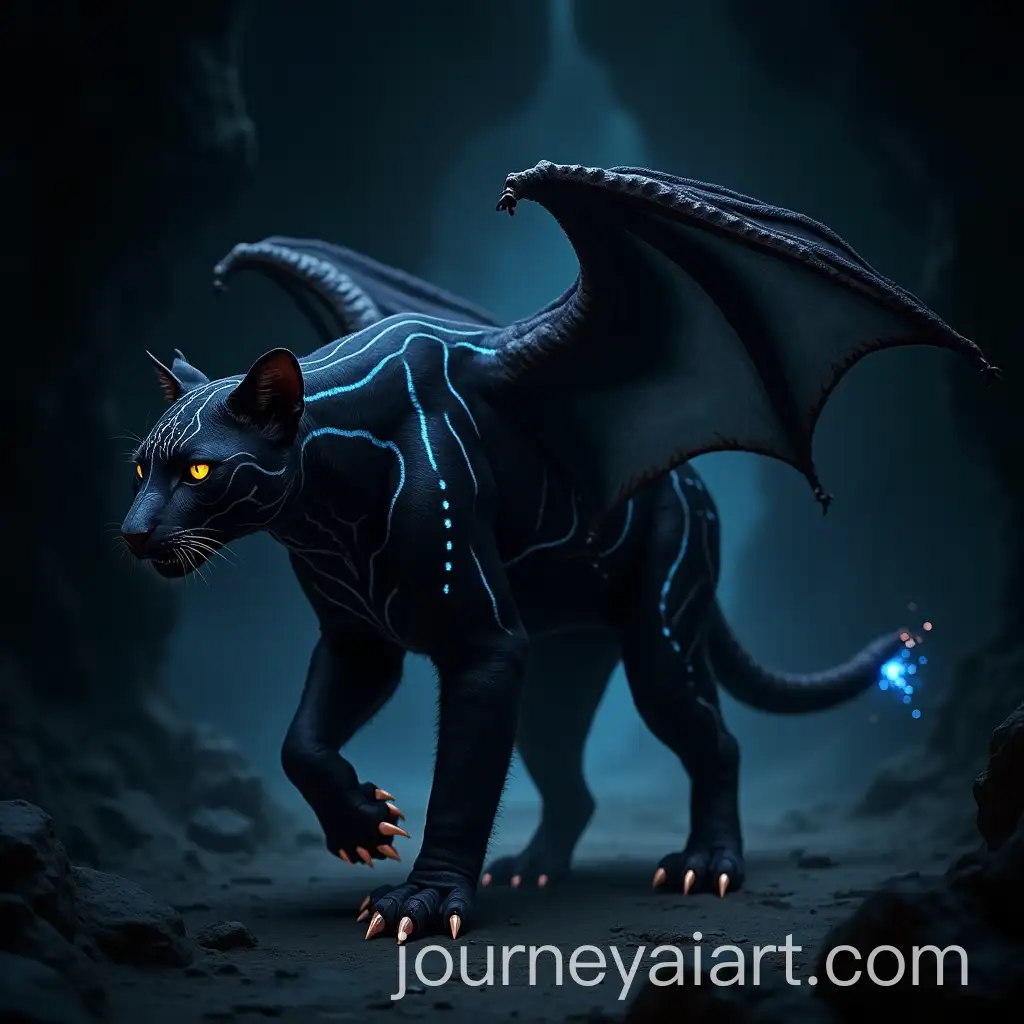 PantherBatScorpion-Hybrid-with-Glowing-Blue-Veins-in-Dark-Labyrinthine-Cave