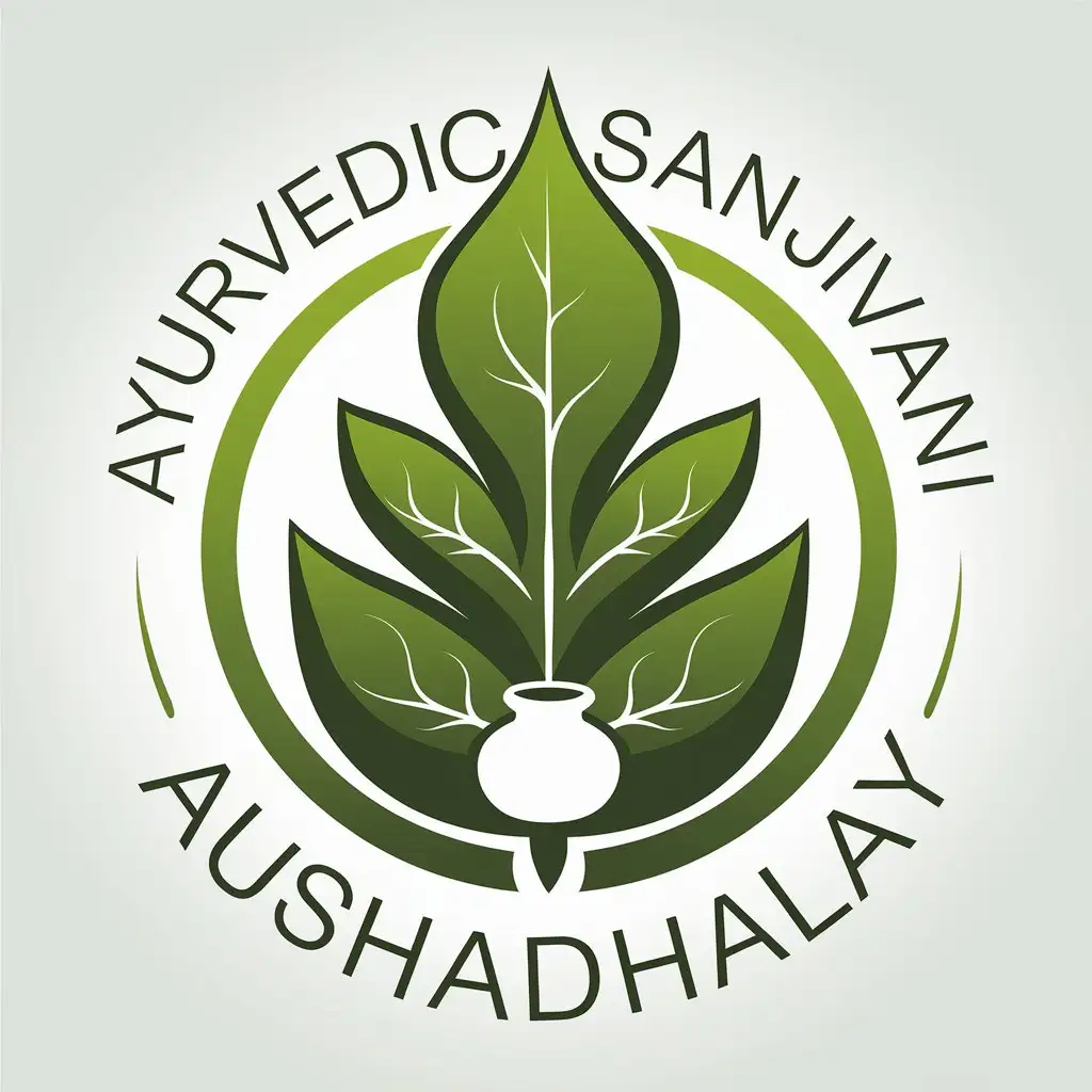 LOGO-Design-for-Ayurvedic-Sanjivani-Aushadhalay-Herbal-Medicine-with-Green-Color-and-Effective-Color-Combination