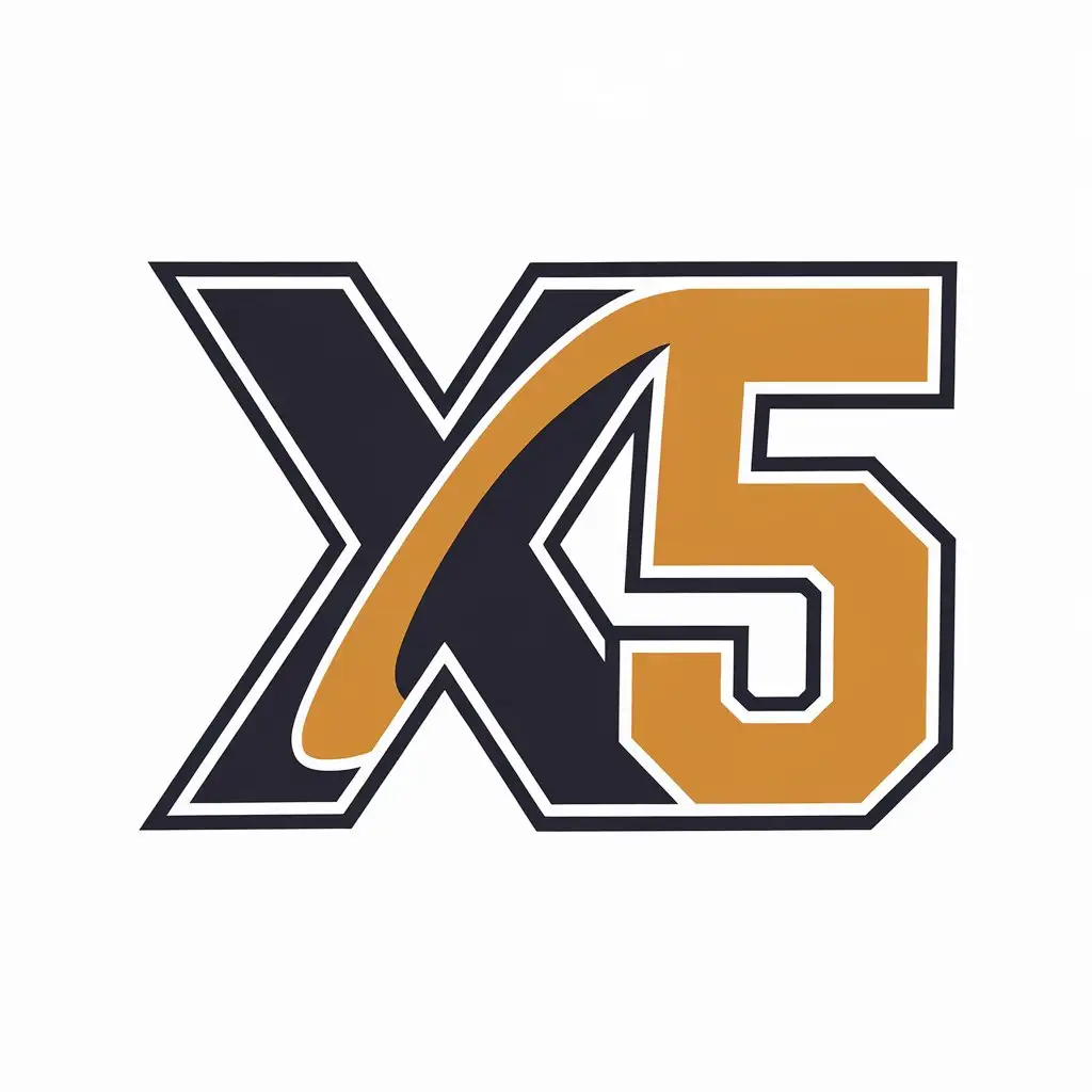 a vector logo design,with the text "X5", main symbol:X5,Moderate,clear background