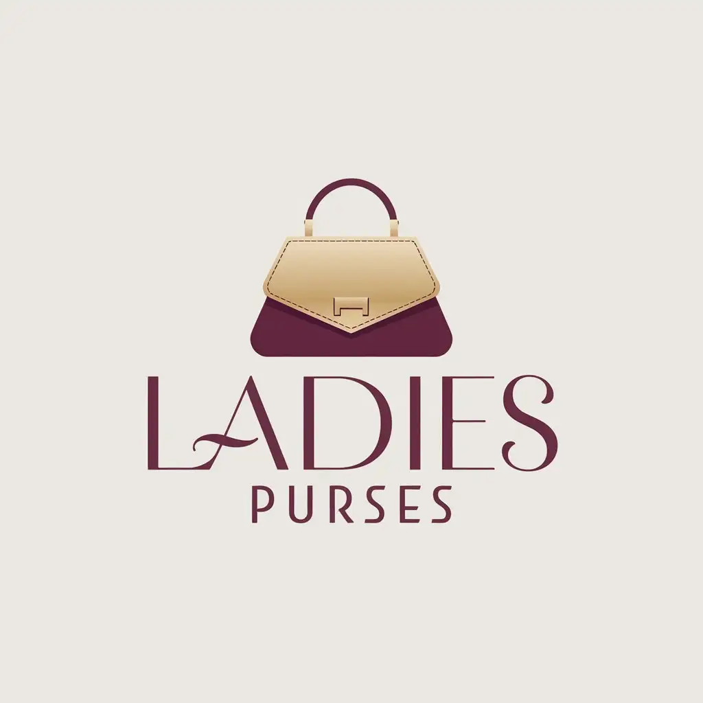 LOGO Design for Ladies Pursespk Luxury ECommerce Brand with Vibrant Purple Gold and Turquoise Elements