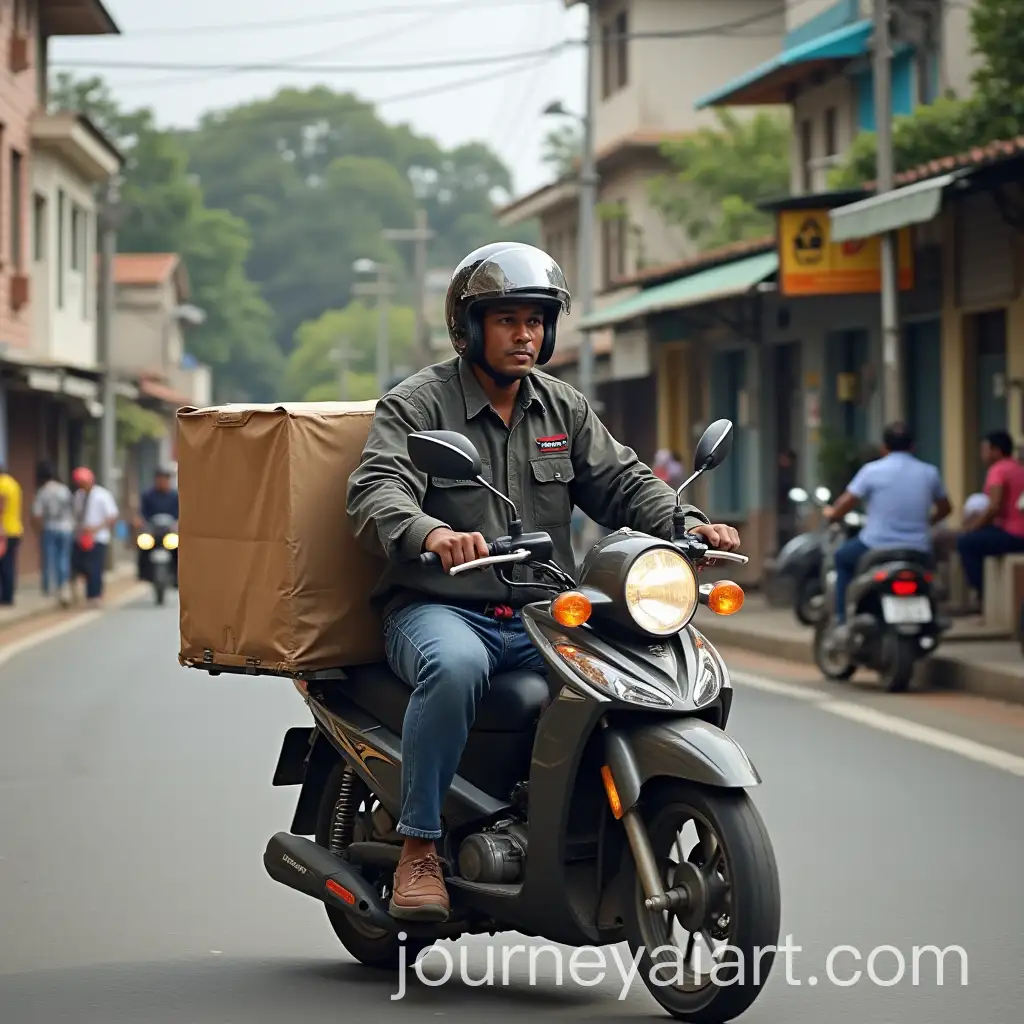 Deliveryman-on-Motorcycle-in-Paraguay