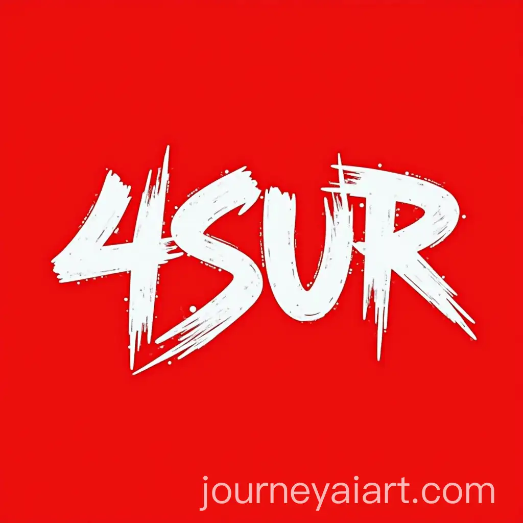 Urban-Graffiti-Style-Logo-Design-with-4SUR-on-Red-Background