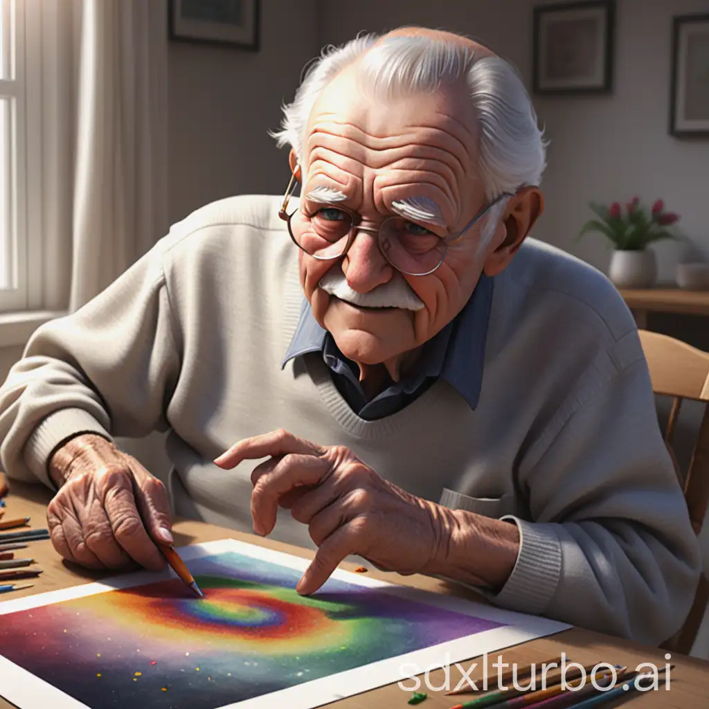 Help grandpa generate a beautiful artwork, content TBD