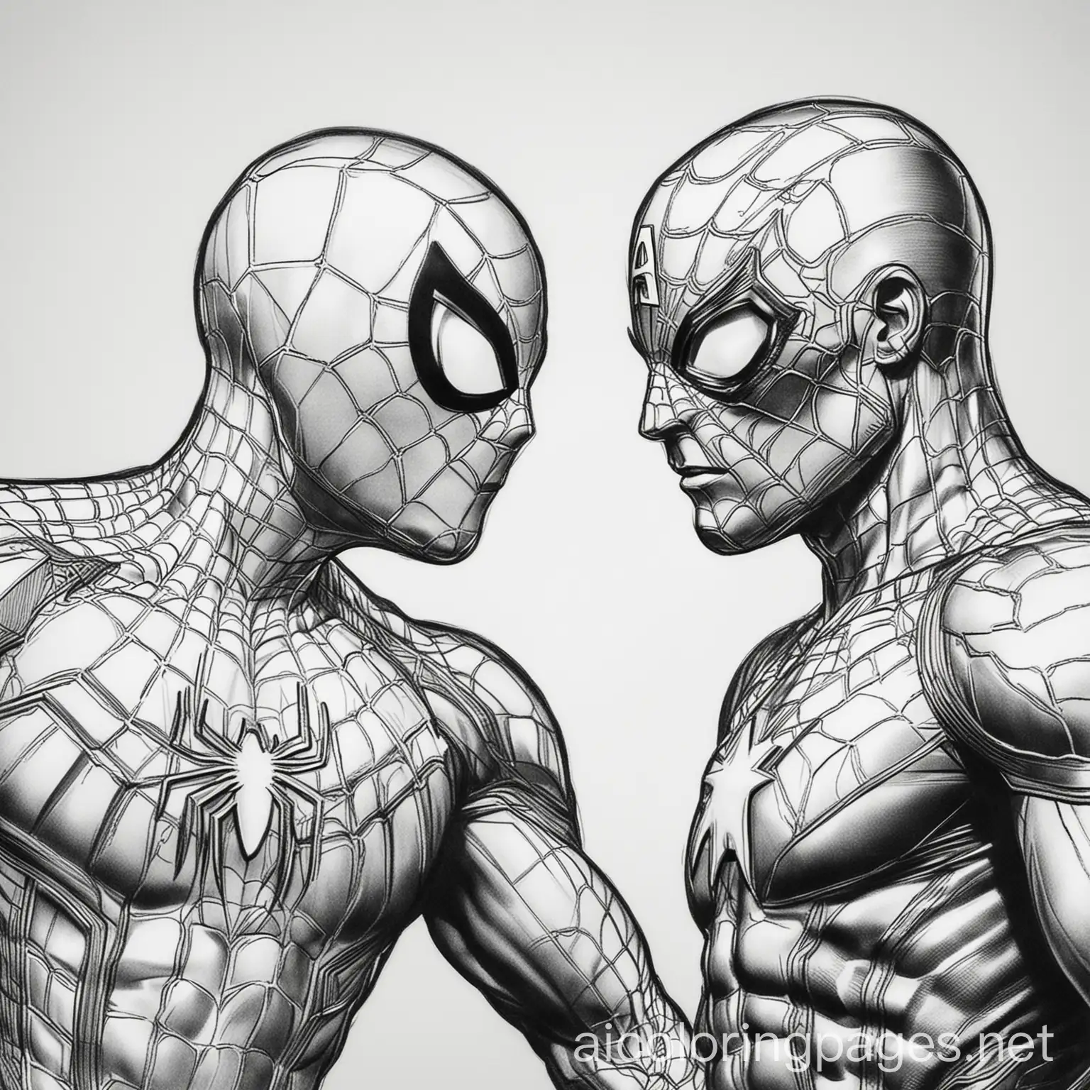 SpiderMan-and-Captain-America-Coloring-Page