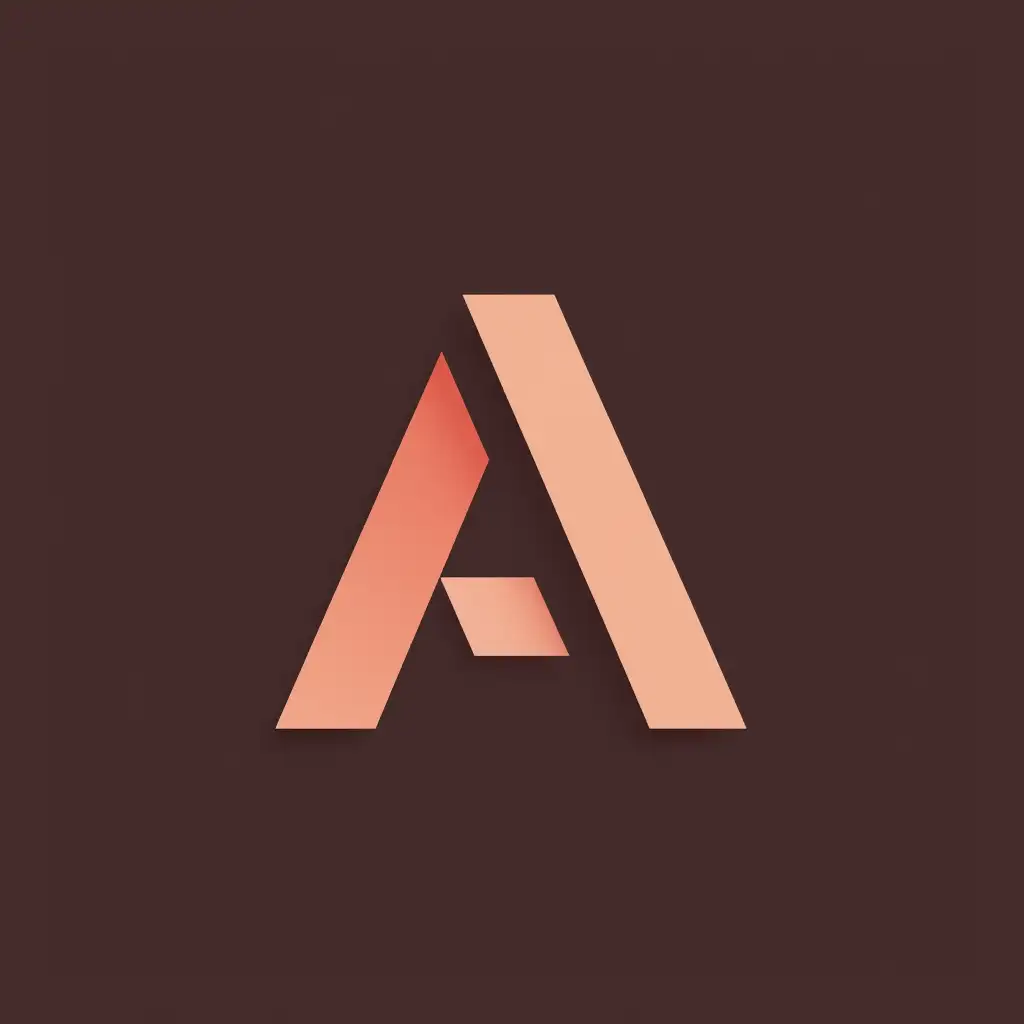 create a simple modern logo for the letter A