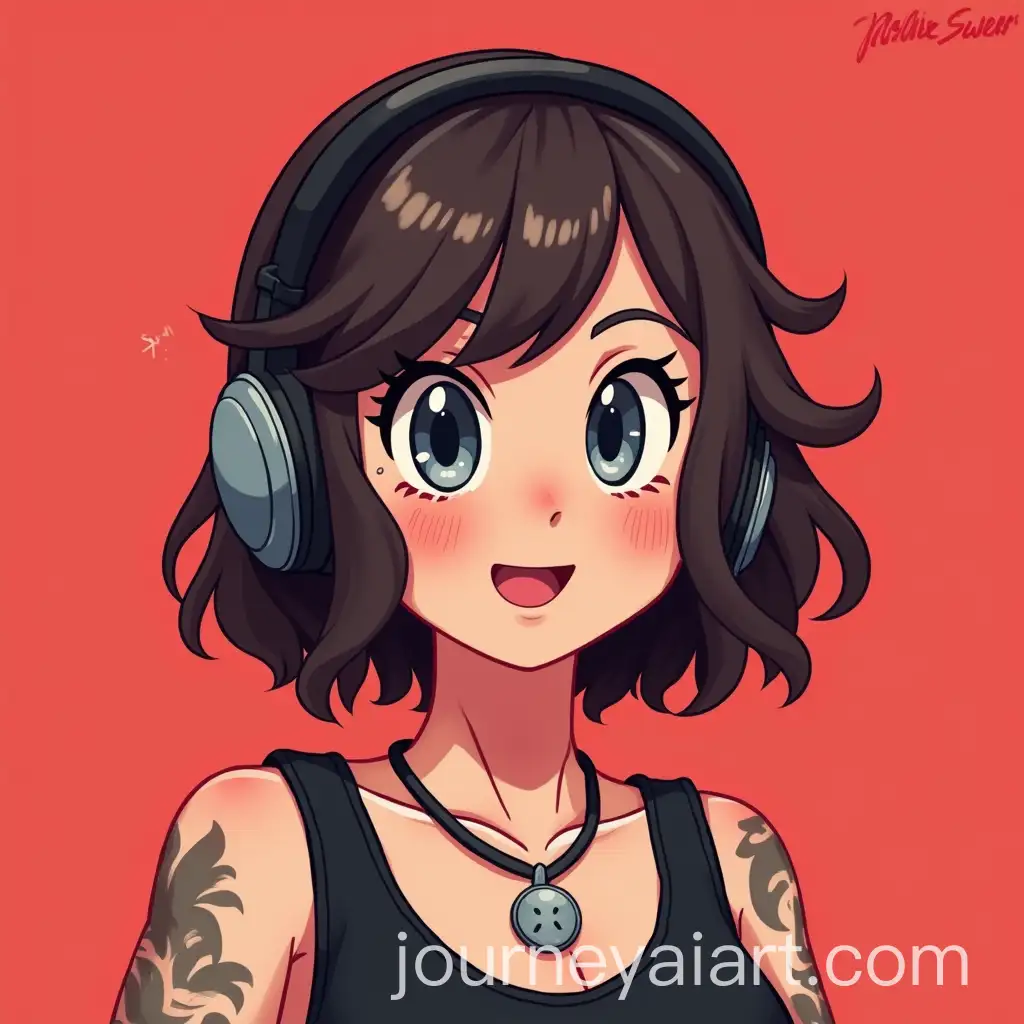 Hollie-Swear-Rocker-Gamer-Emote-with-Redthemed-Style