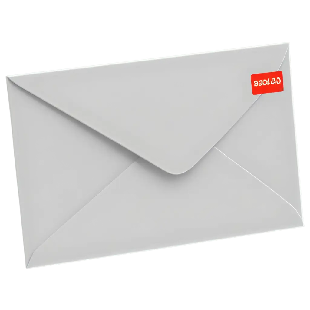 MAIL LETTER PLACED ON A TRANSPARENT SURFACE 3D