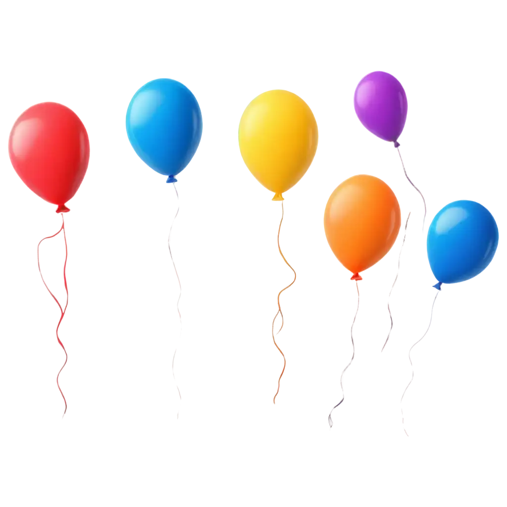 Realistic-Colorful-Balloons-PNG-Vibrant-Imagery-for-Festive-Designs