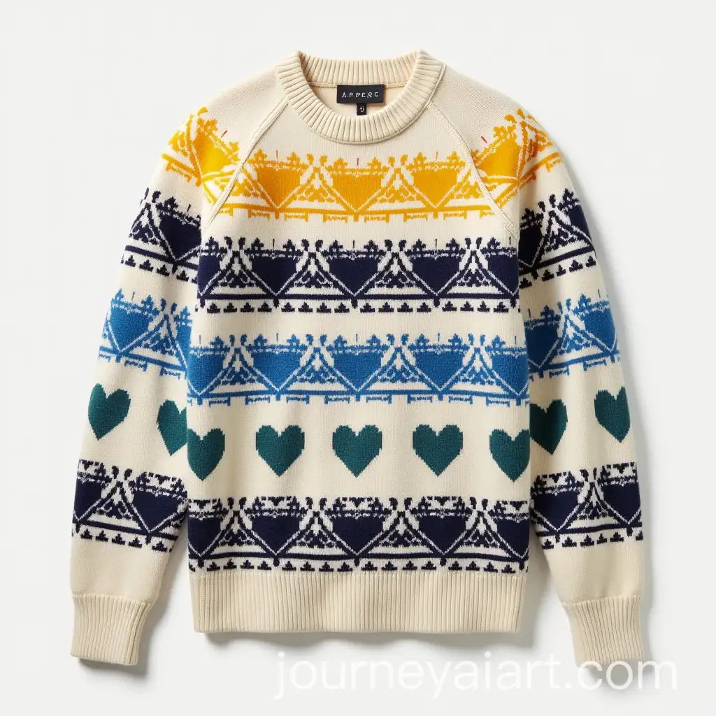 APCAI-Image-Expansion-SEO-Jacquard-Fairisle-Sweater-with-Heart-Patterns-in-Ecru-and-Blue-Tones
