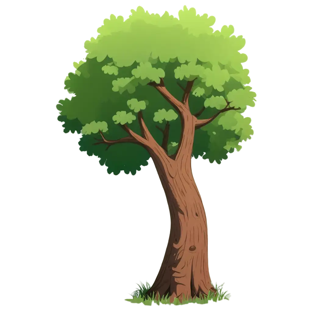 2D-CartoonStyle-Sisam-Tree-PNG-Image-Whimsical-Art-for-Creative-Projects