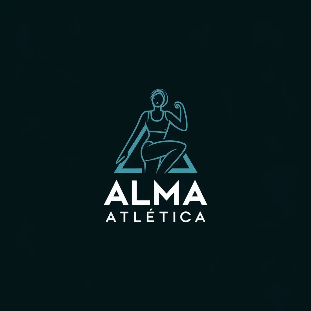 LOGO-Design-for-Alma-Atltica-Athletic-Woman-Silhouette-with-Sportswear-and-Lingerie-Elements