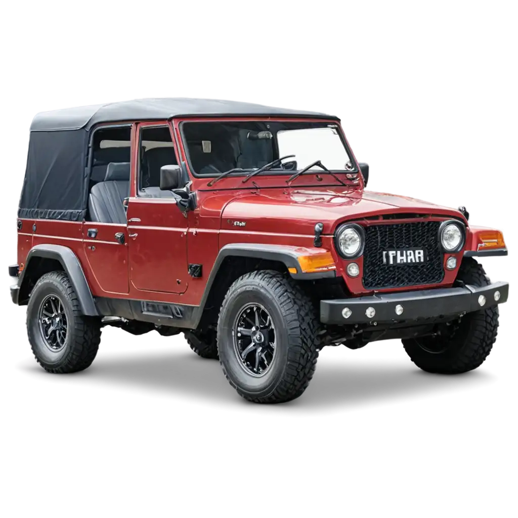 Red-Thar-Car-PNG-Image-HighQuality-Transparent-PNG-Format-for-Creative-Projects