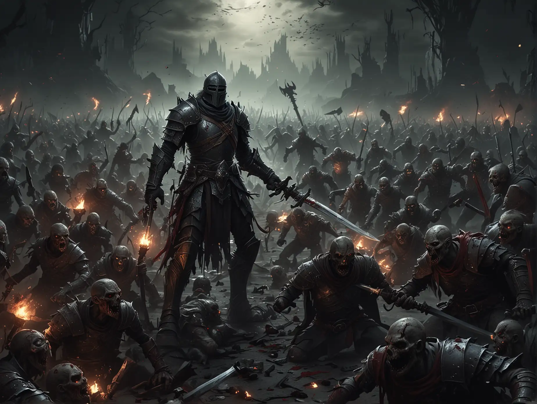 Dark-Fantasy-Knight-Battling-Zombies-with-Sword-and-Torch