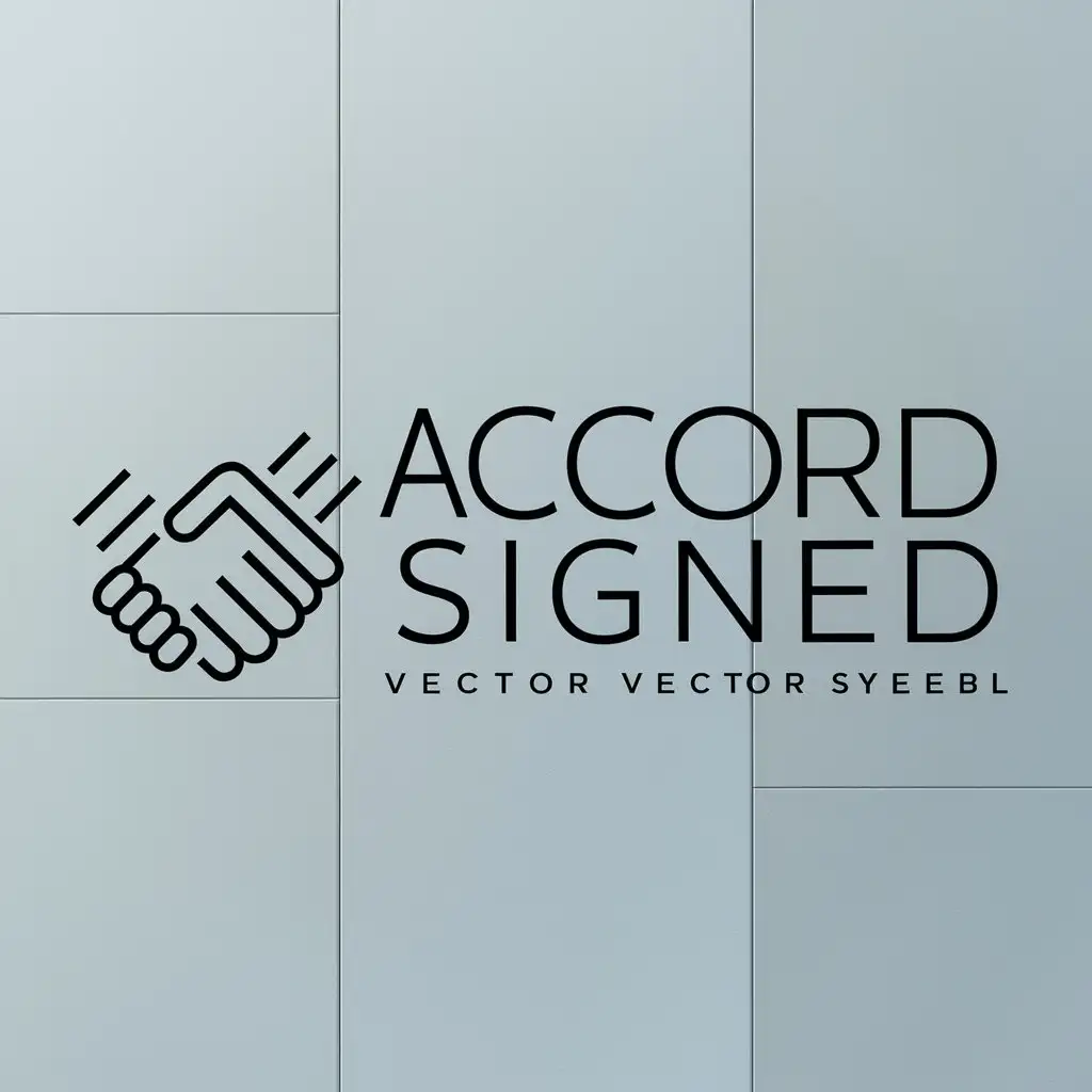 LOGO Design for Accord Signed Vector Design with Clear Background and Moderate Symbol