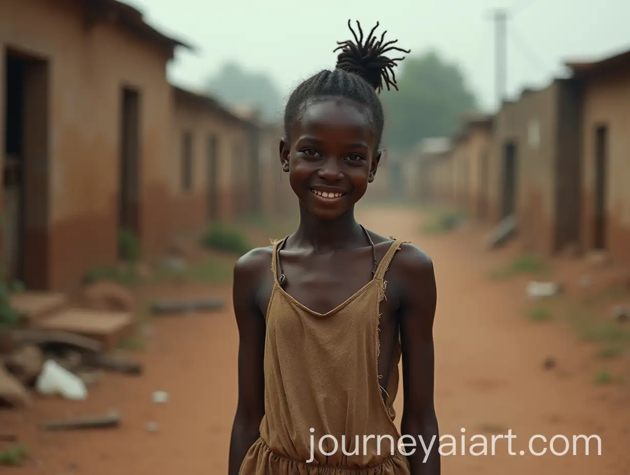 Smiling-African-Girl-in-a-PostApocalyptic-World-with-Dirty-Clothes