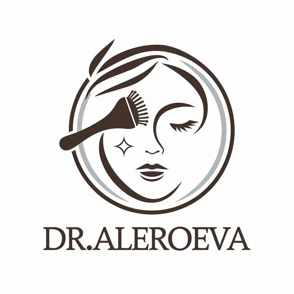 LOGO Design For Dr Aleroeva Face Cleaning in Beauty Spa Industry