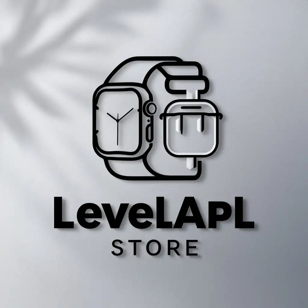 LOGO-Design-For-LevelAPL-Store-Apple-Watch-and-AirPods-MAX-Vector-Logo-Design