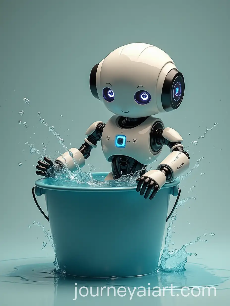 Robot-Playing-Inside-a-Bucket-of-Water