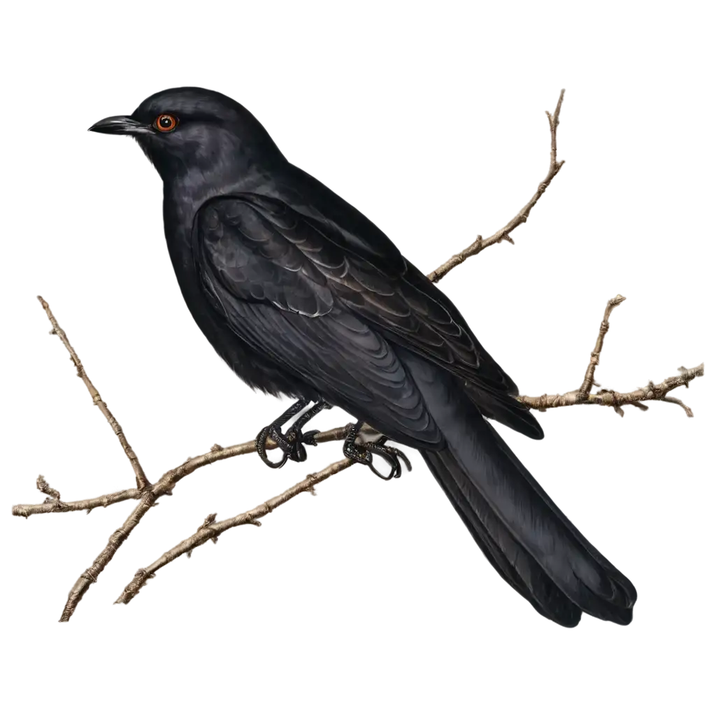 Beautiful-Black-Cuckoo-PNG-Image-for-Stunning-Visual-Appeal-and-Versatility