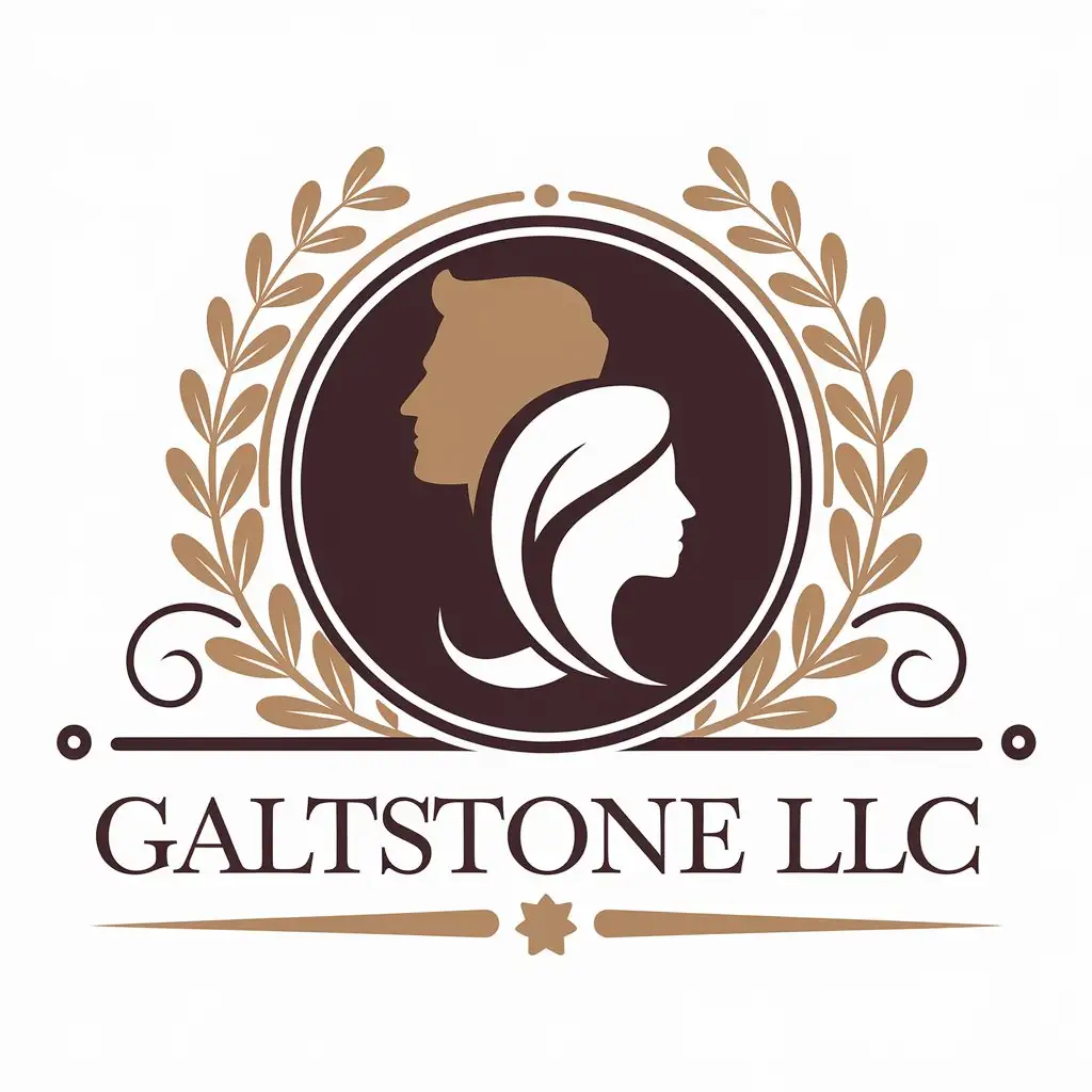 LOGO Design for Galtstone LLC Profile of Man and Woman in Modern Style for Education Industry