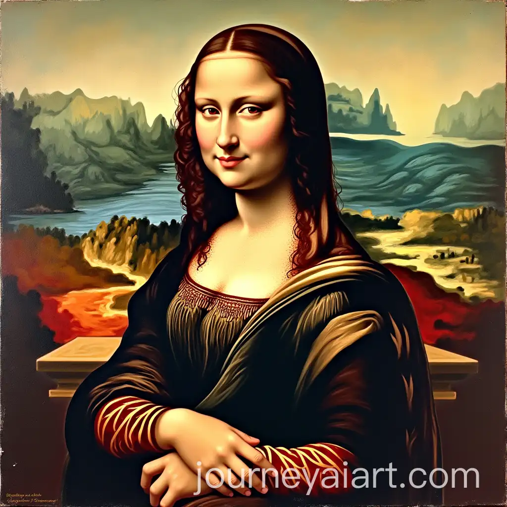 Modern-Mona-Lisa-with-Japanese-Oriental-Tattoos-Art-Painting