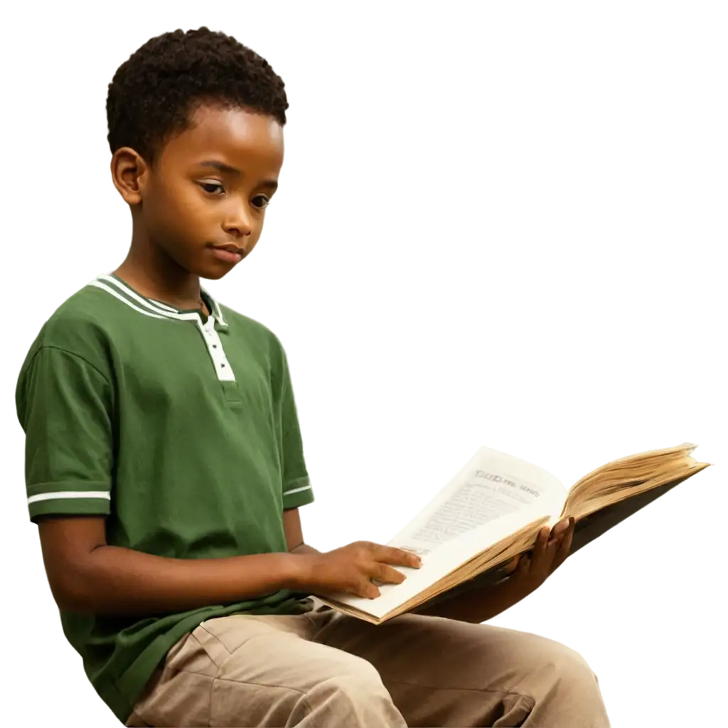 PNG-Image-of-a-Little-Black-Boy-Reading-a-Book-about-Ancient-Kemet