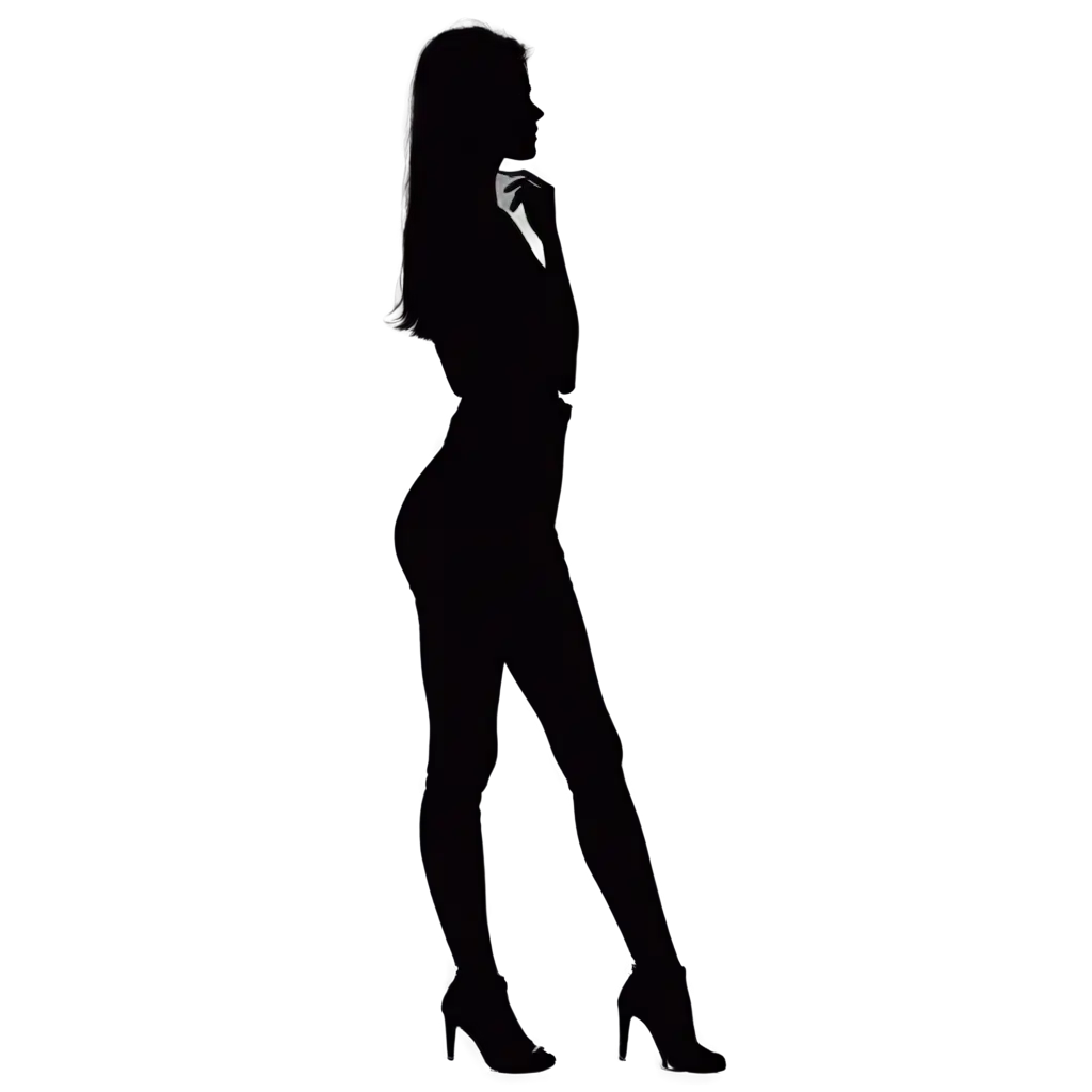 Stunning-PNG-Silhouette-of-a-Beautiful-Girl-for-HighQuality-Visual-Impact