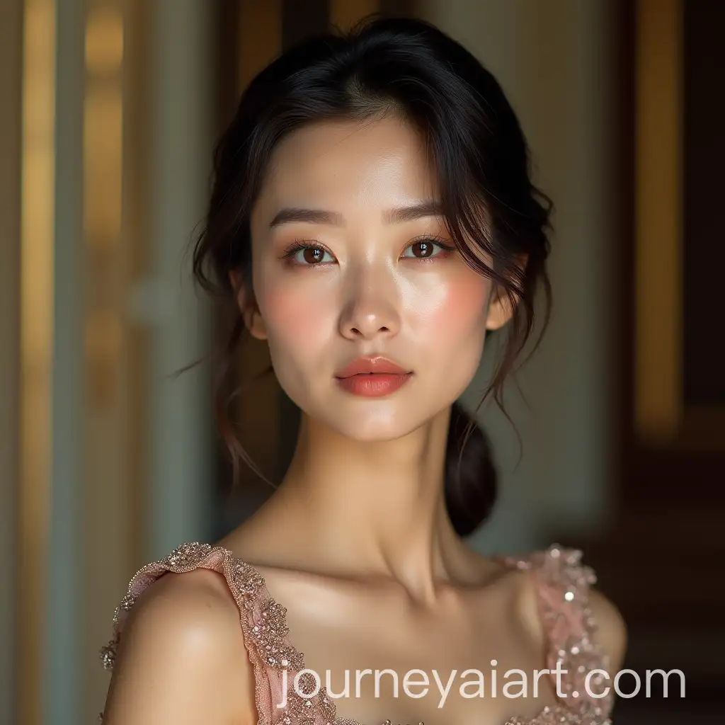 Portrait-of-Yuri-the-Beautiful-and-Delicate-Wife-of-the-President-in-a-Presidential-Setting