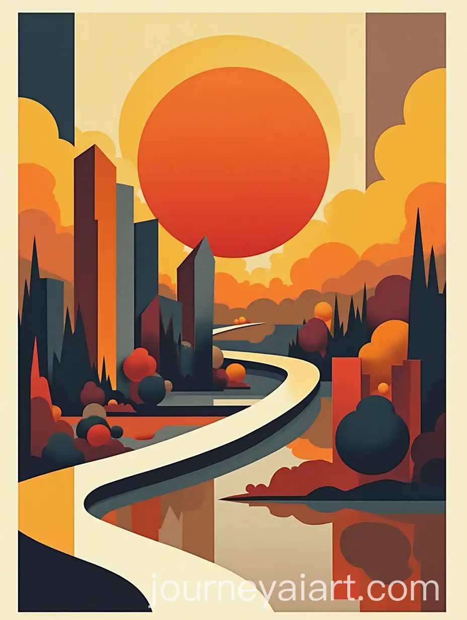 Modernist-TriangleInspired-Flame-University-Map